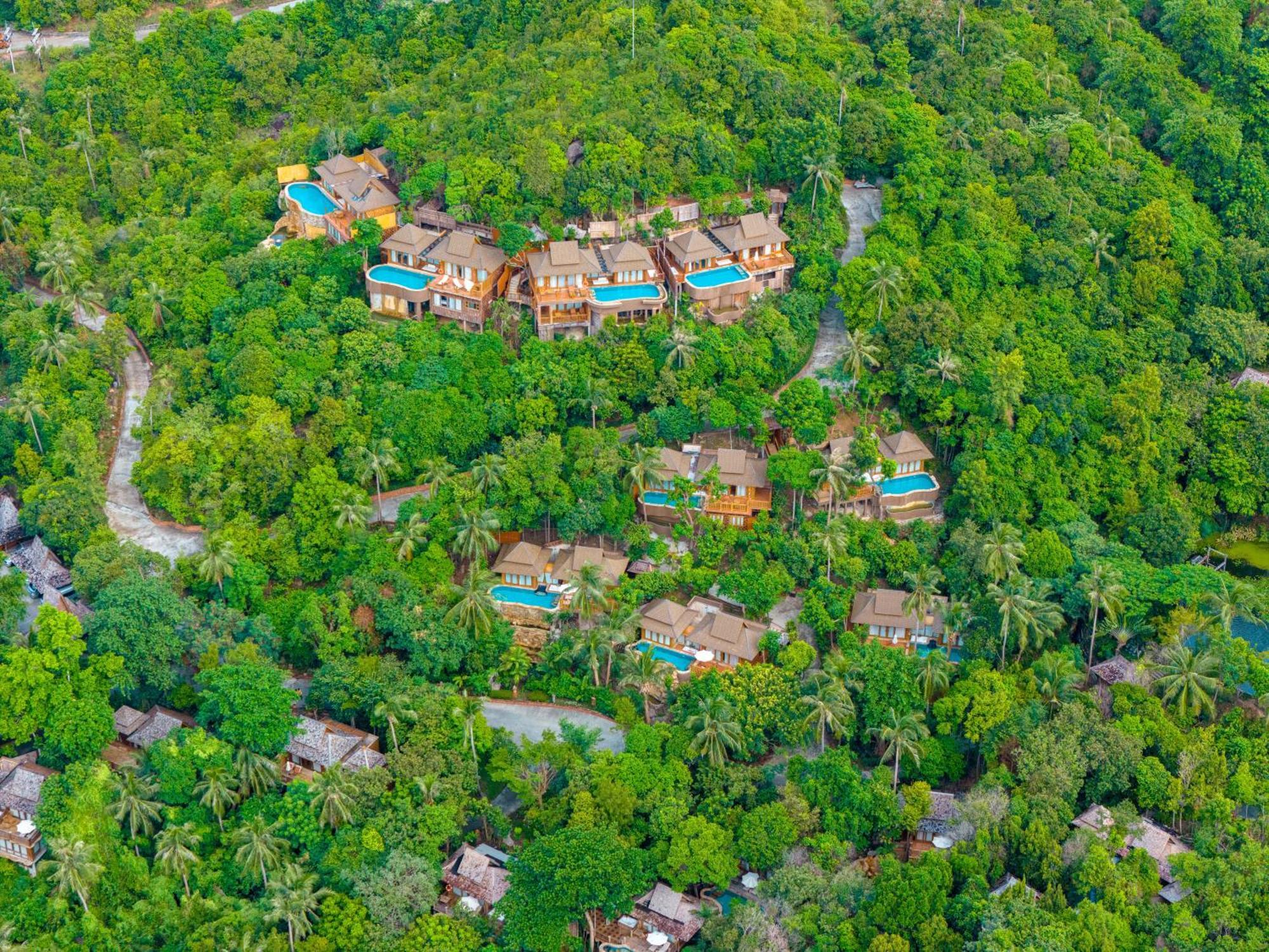 Santhiya Koh Phangan Resort And Spa 외부 사진 Aerial view of the resort