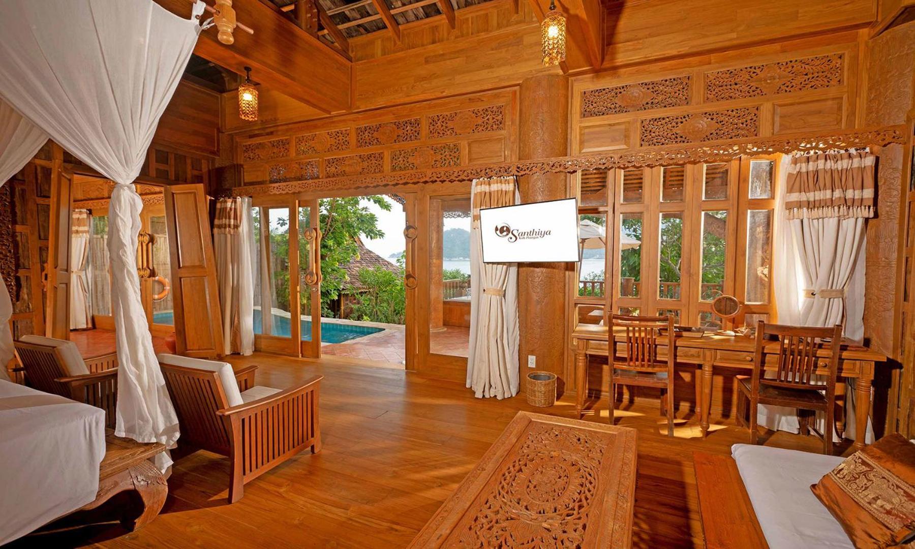 Santhiya Koh Phangan Resort And Spa 외부 사진 Interior of a villa